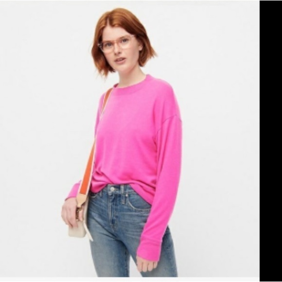 J. Crew Supercozy Mockneck Pullover Sweater Pink sz S - Picture 1 of 11